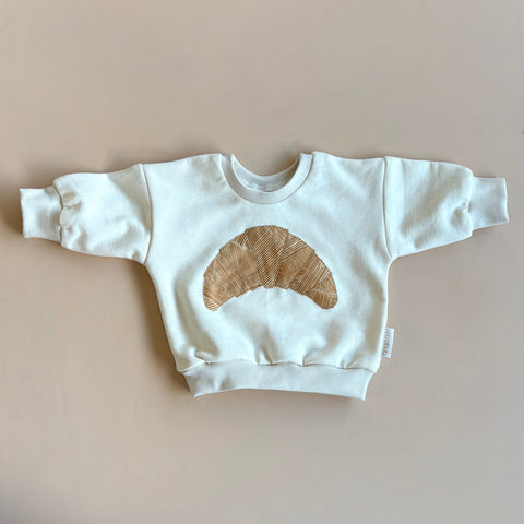 cozy CROISSANT  baby sweater