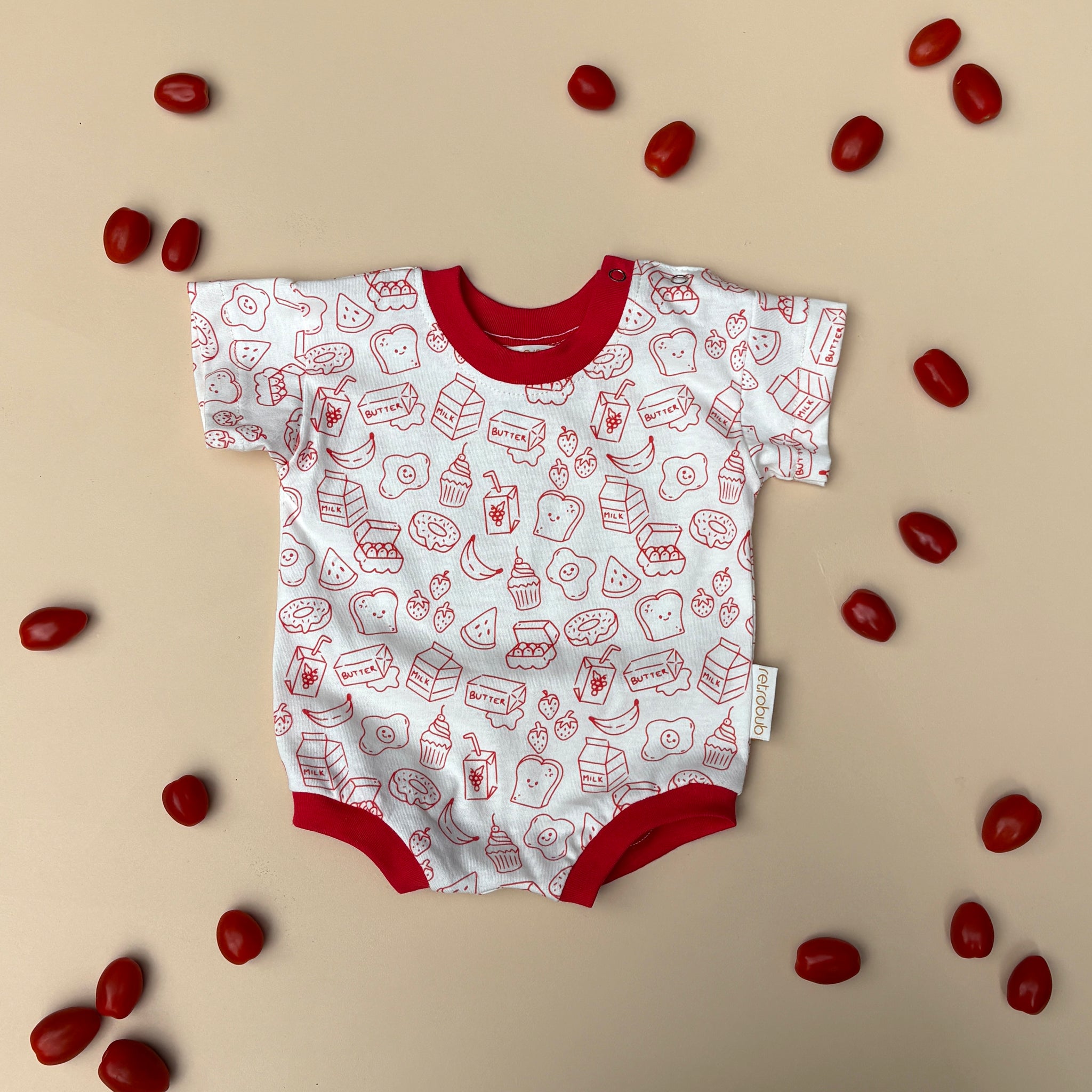 breakfast fun tshirt romper