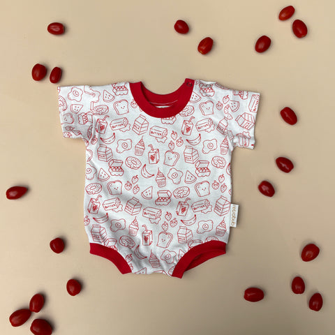 breakfast fun tshirt romper