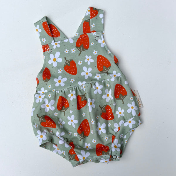 STRAWBERRY bubble overalls