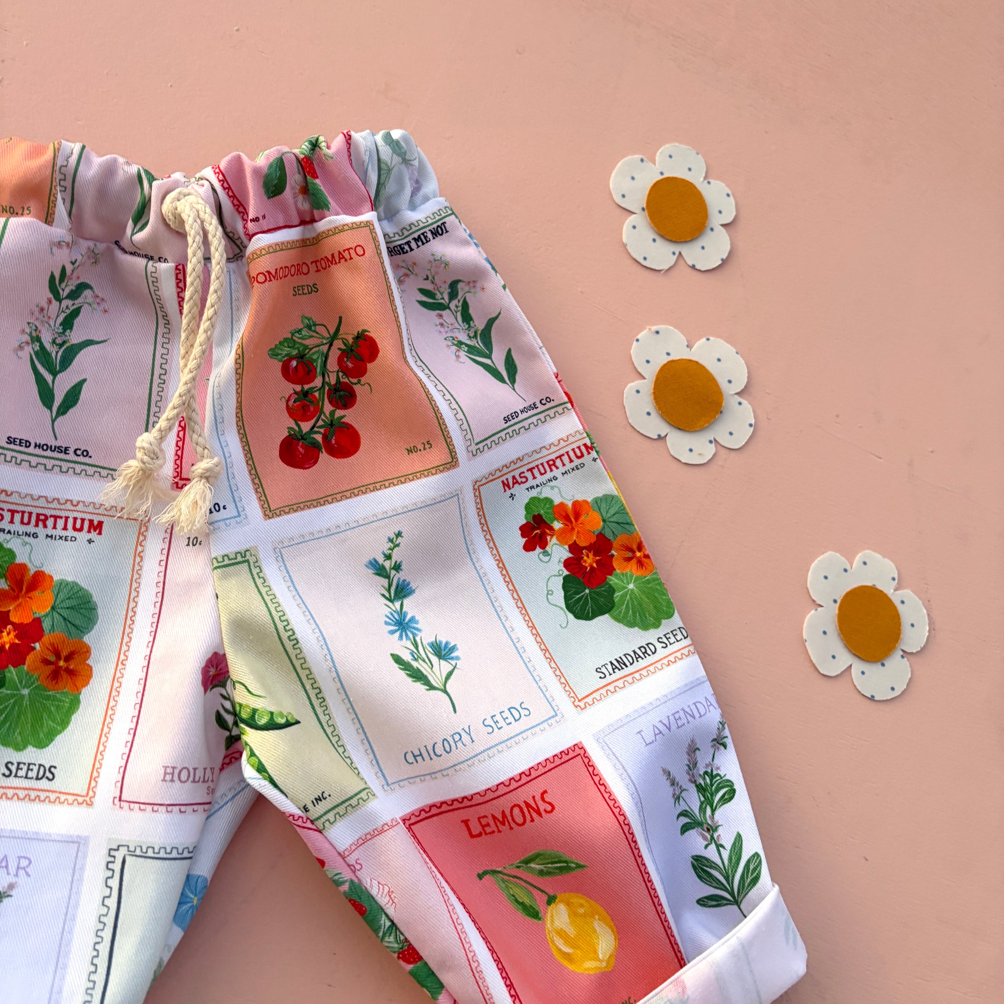 SEED PACKETS pop-on pants