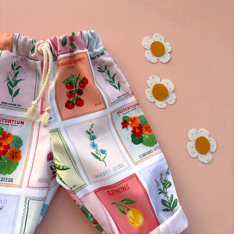 SEED PACKETS pop-on pants