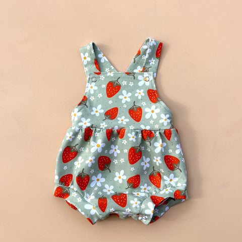 STRAWBERRIES bubble overalls