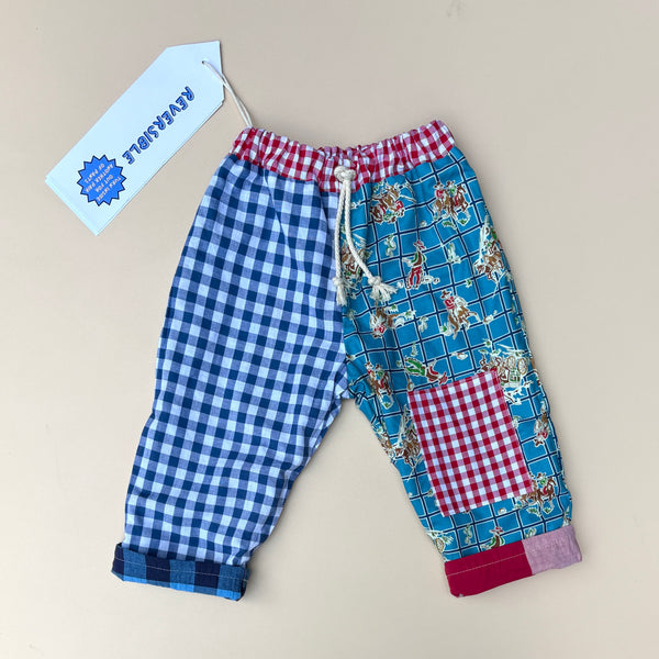 REVERSIBLE play pants - RED & BLUE