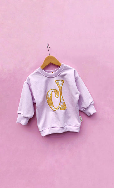 lilac CUSTOM LETTER SWEATER pre-order