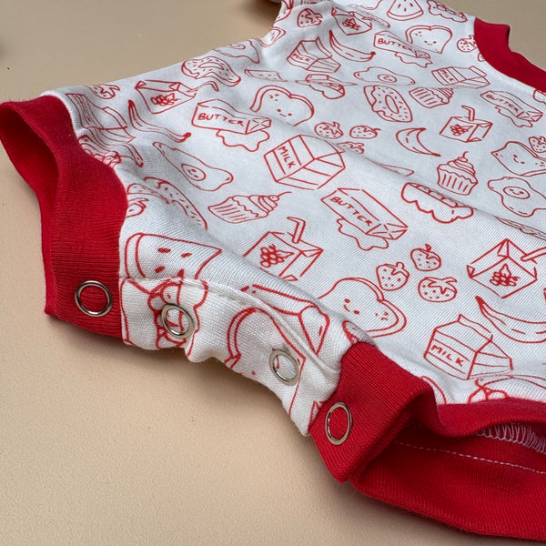 breakfast fun tshirt romper