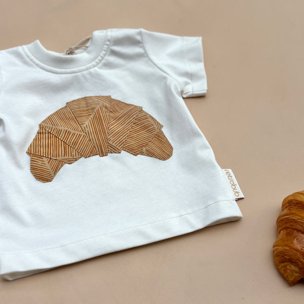 CROISSANT baby tee - natural cream