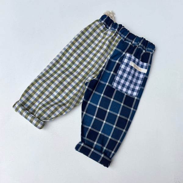 PLAY pants - green and navy gingham