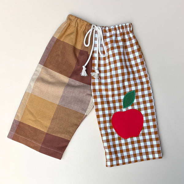 wide leg play pant - APPLE CHECK