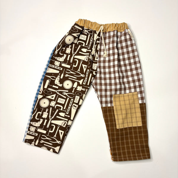 REVERSIBLE play pants -size 4 browns