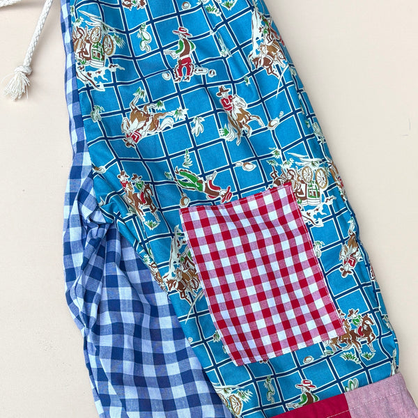 REVERSIBLE play pants - RED & BLUE