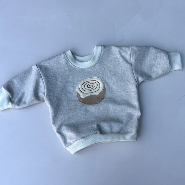 Cinnamon scroll sweatshirt - oatmeal marle