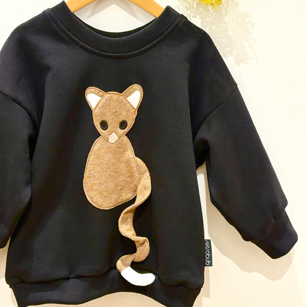 RINGTAIL POSSUM baggy jumper - black