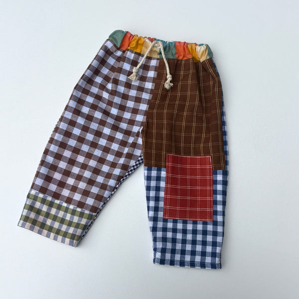 REVERSIBLE play pants -size 1 blue green