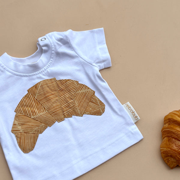 CROISSANT baby tee - white