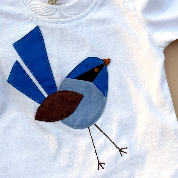 FAIRY WREN  baby long sleeve top