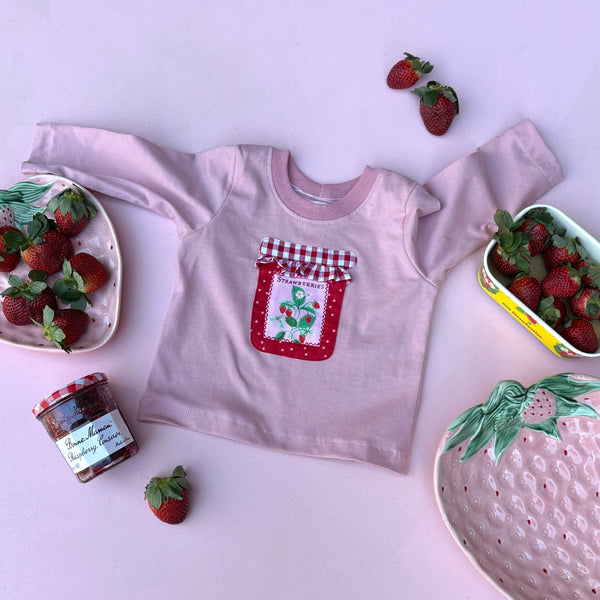 Strawberry jam baby top - pink