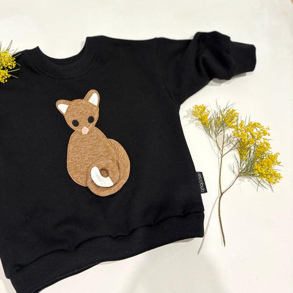 RINGTAIL POSSUM baggy jumper - black