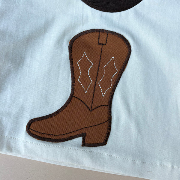 Cowboy boot baby tee
