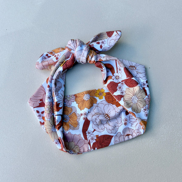 Cinnamon floral topknot headband