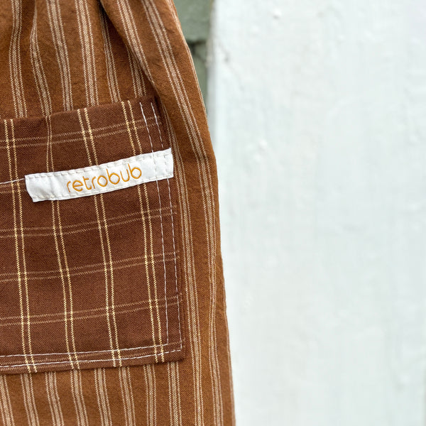 PLAY pants - brown windowpane check