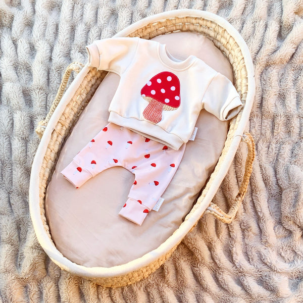 Cream MUSHROOM baby sweater