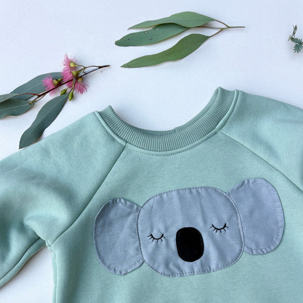 KOALA sweater - snow-gum green
