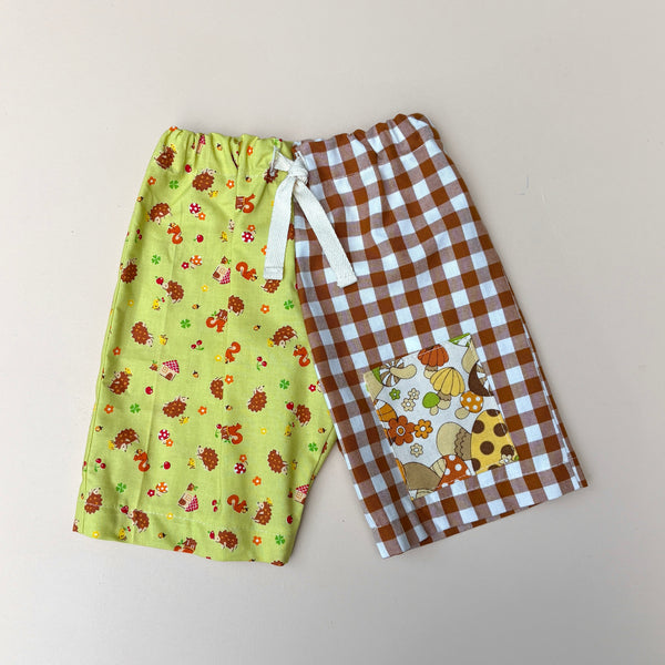 baby wide leg play pant - MUSHROOMS