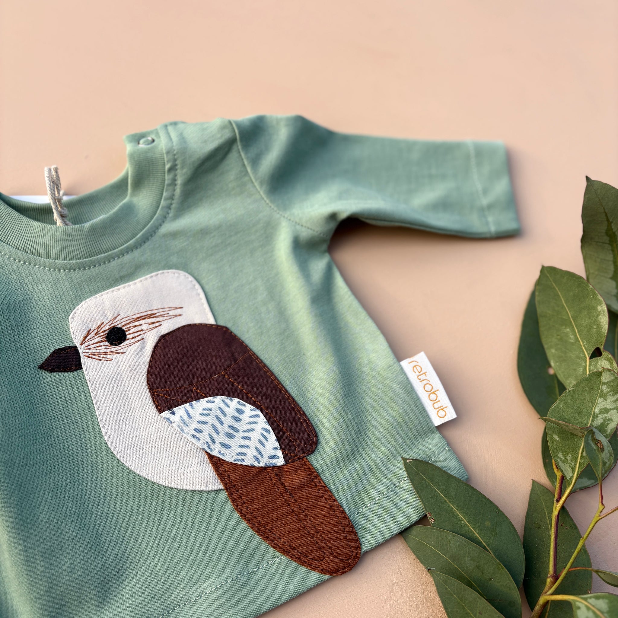 KOOKABURRA  baby long sleeve top green