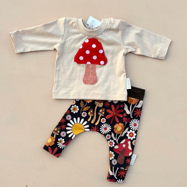 MUSHROOM long sleeve baby top