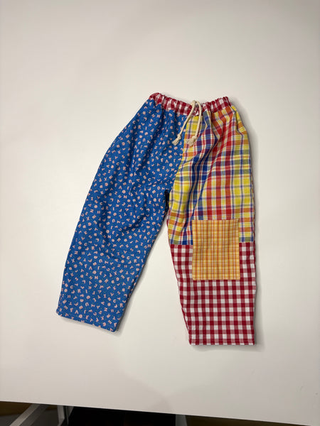 REVERSIBLE play pants -size 4 vintage airplanes