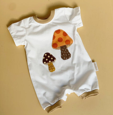 MUSHROOM LOVE summer onesie
