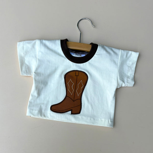 Cowboy boot baby tee