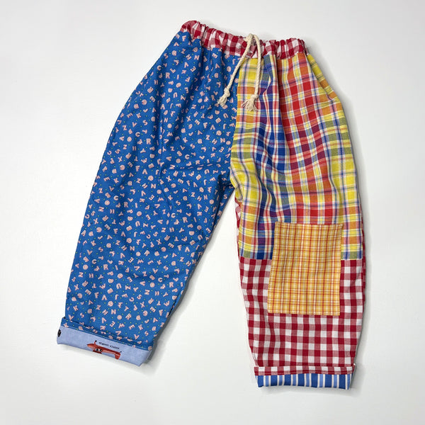 REVERSIBLE play pants -size 4 vintage airplanes