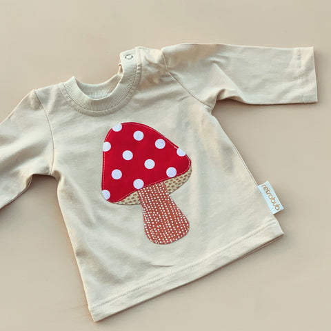 MUSHROOM long sleeve baby top