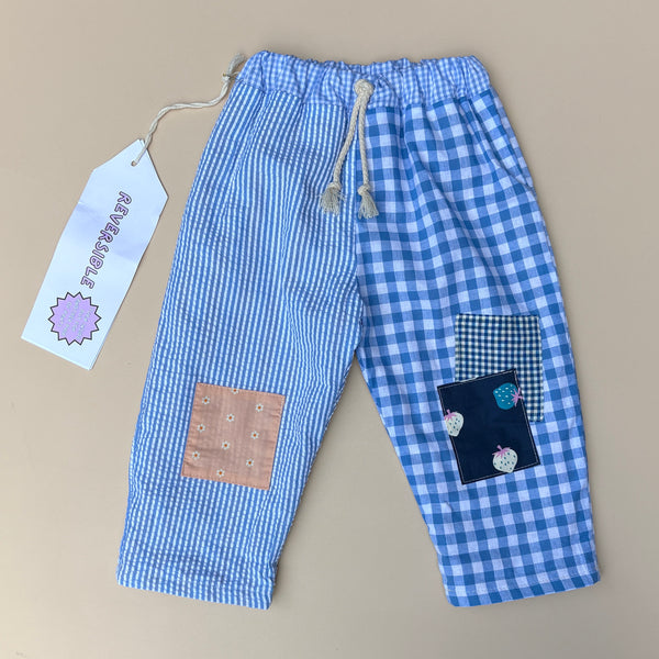 REVERSIBLE play pants - blue gelati stripe