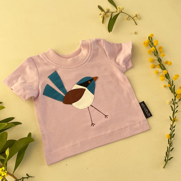 FAIRYWREN baby tshirt lilac