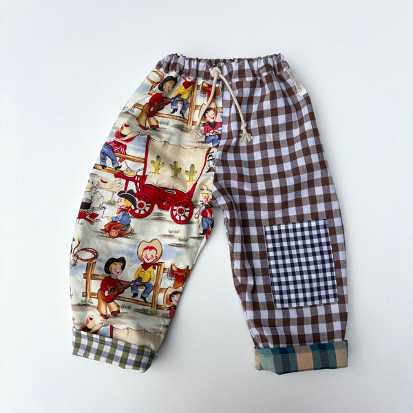 REVERSIBLE play pants -size 3 cowboy