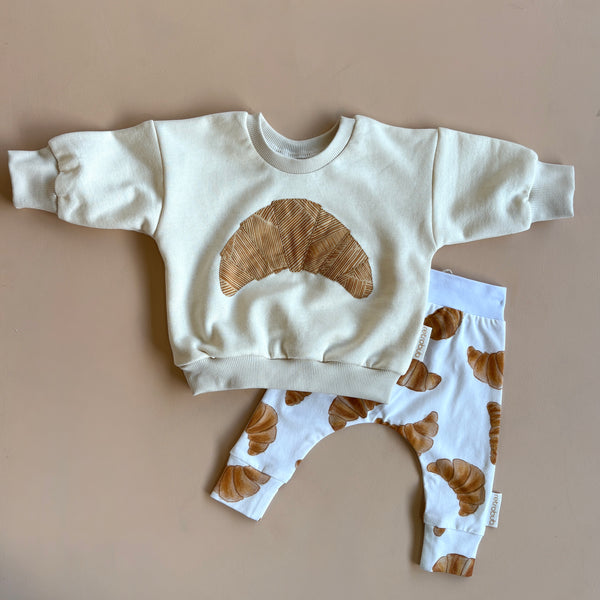 cozy CROISSANT  baby sweater