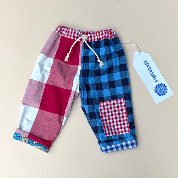 REVERSIBLE play pants - RED & BLUE
