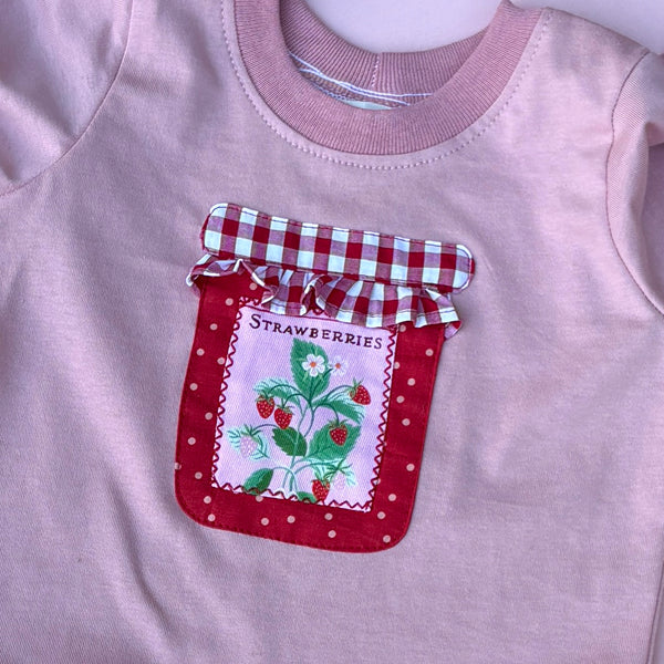 Strawberry jam baby top - pink