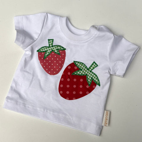 Strawberry baby tshirt -white