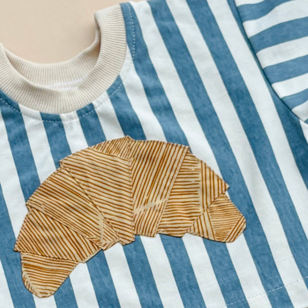 CROISSANT natural stripe tee - sizes 1-5