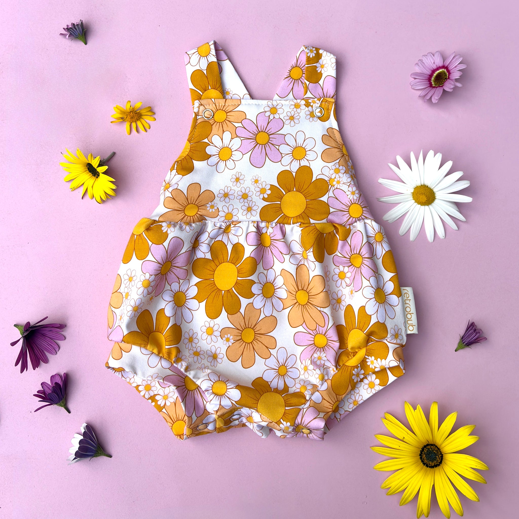 RETRO DAISY bubble romper