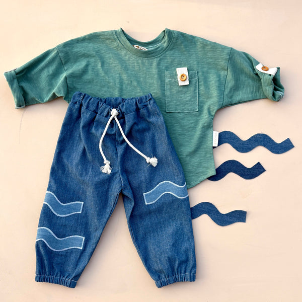 FORREST GREEN slouchy roll-up top