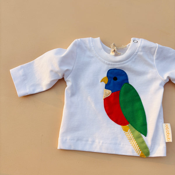 RAINBOW LORIKEET  baby long sleeve top
