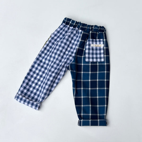 PLAY pants - indigo check