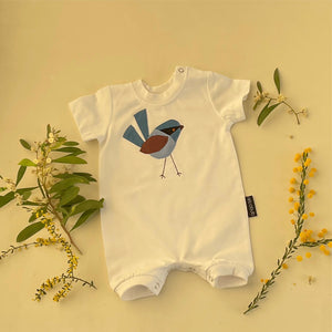 FAIRYWREN summer onesie white