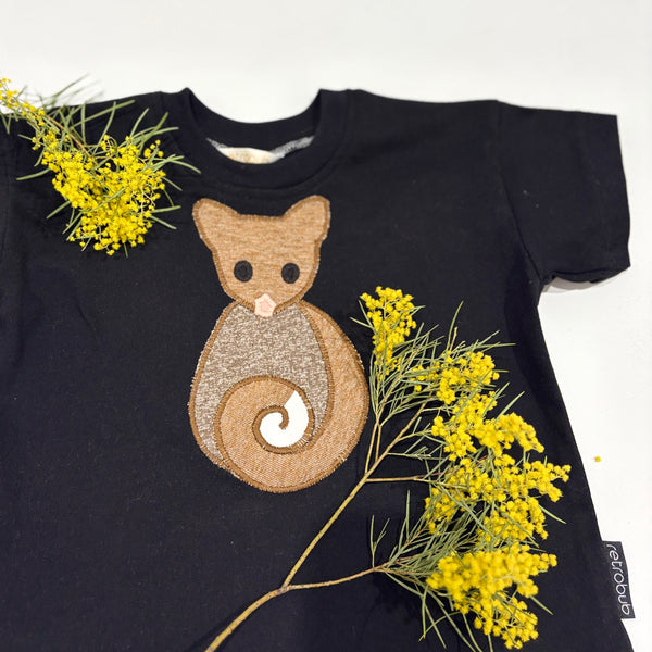 RINGTAIL POSSUM black oversized tee
