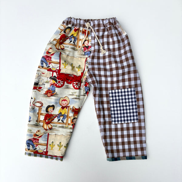 REVERSIBLE play pants -size 3 cowboy